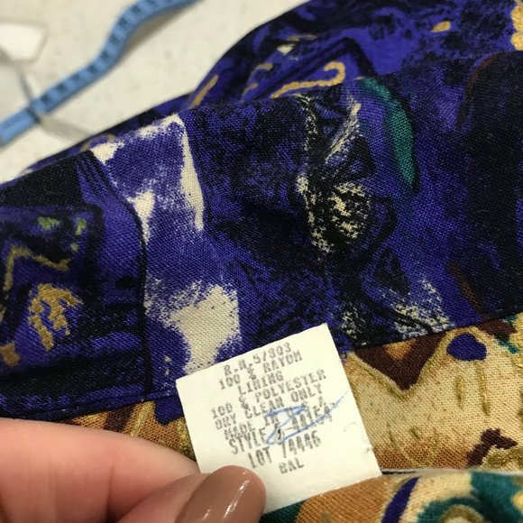 Vintage 90s Norton McNaughton Blazer Jacket Medium / 8 Purple Gold Long USA - Picture 9 of 10